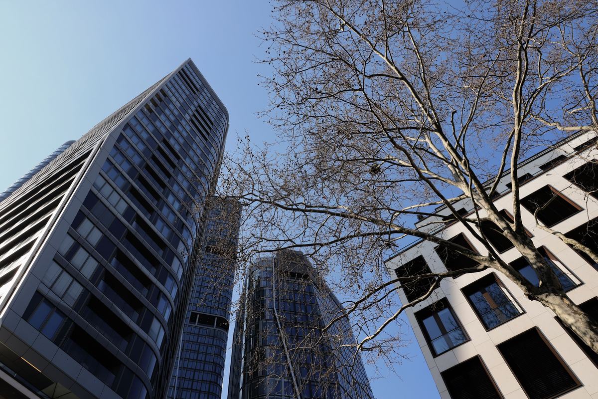 Modern office towers in the Canberra business district